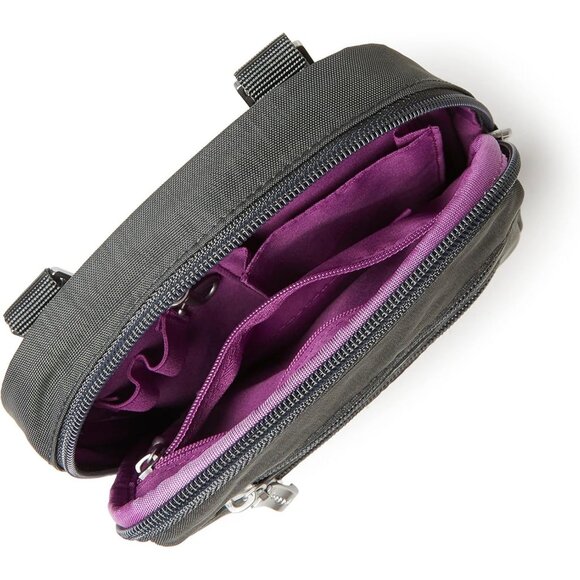 Women's Charcoal Journey Crossbody Bags 9x6 Small Lightweight Handbag - Picture 6 of 10